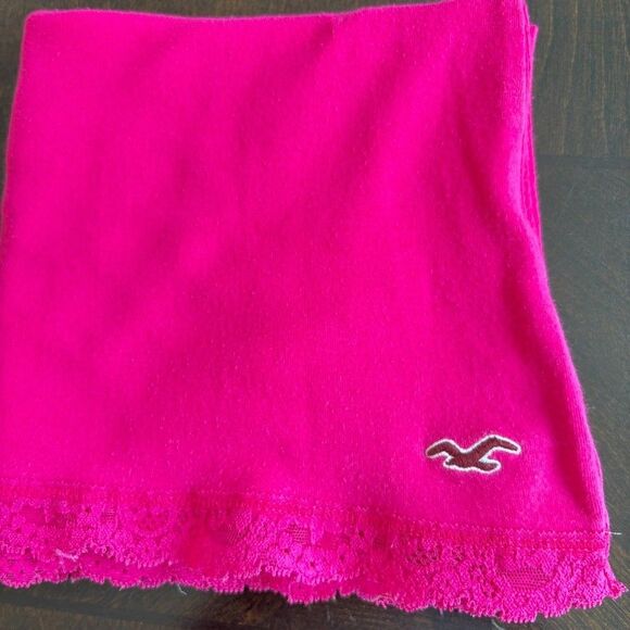 Hollister Y2K Pink Tank Top Lace Trim Coquette Dainty Size L - Picture 4 of 6